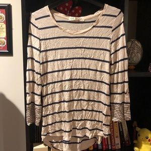 Striped 3/4 Sleeve Top